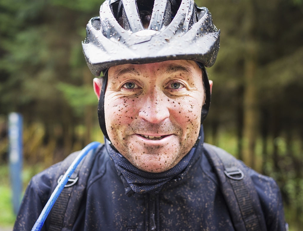 Biker with dirt