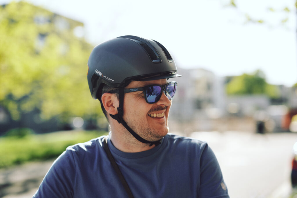 Smiling Biker